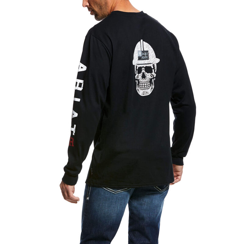 Ariat T-Shirts Herren - Fr Roughneck Skull Logo Schwarz ( DBAOK-0394 )